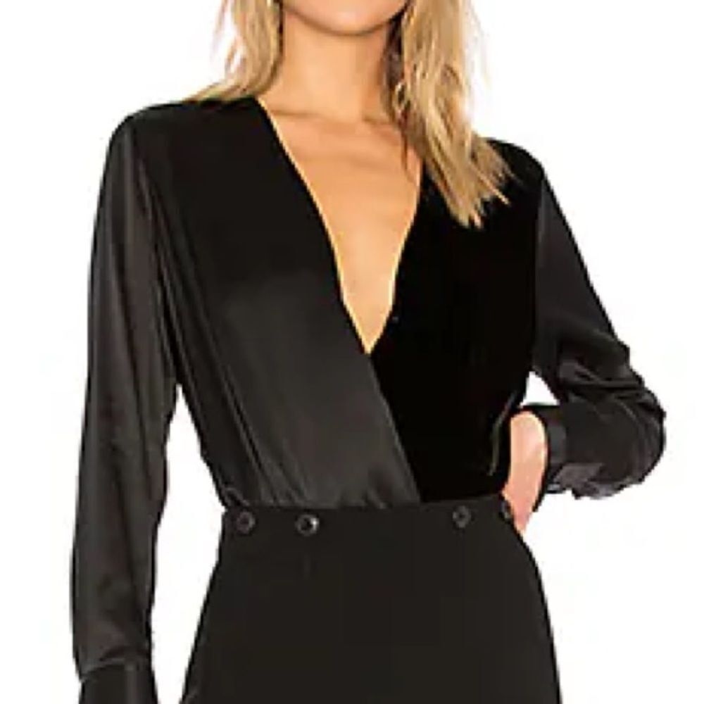 Rag & Bone NWT Victor Black Wrap Style Long Sleeve Blouse.  Size XS.